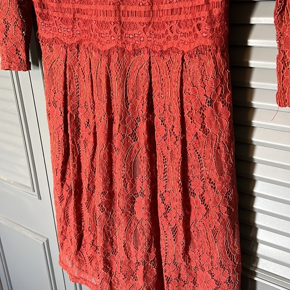 Altar’d State : Burnt Orange Lace Dress - Small - Picture 3 of 10